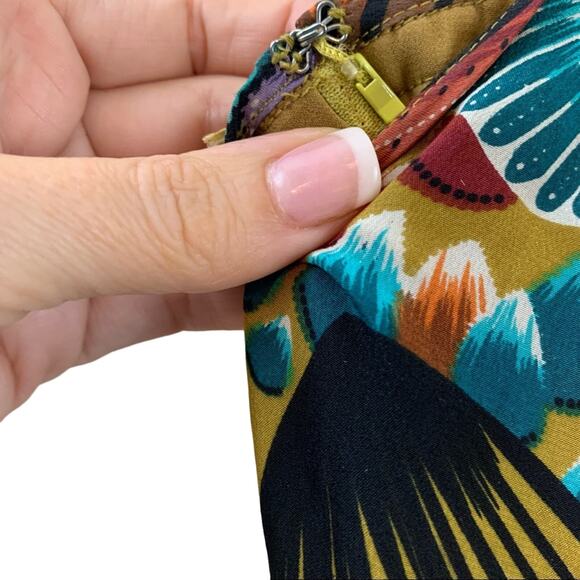 Anthropologie Edme & Esyllte Lappula Silk Midi Dress - Picture 8 of 10